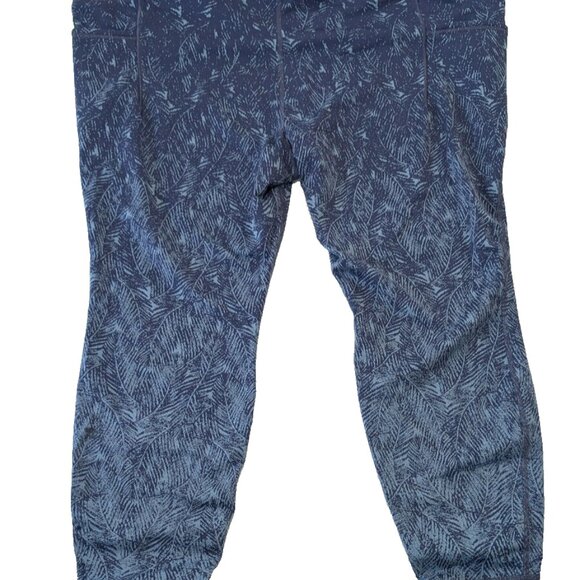 NWT All In Motion teal blue mesh panel yoga leggings with pockets size 4X - Picture 2 of 8